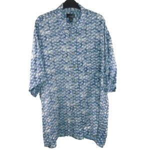 J. Ferrar Short Sleeve Button Down Shirt XXL Blue